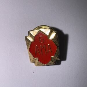 Vintage AMA AMERICAN MOTORCYCLE Association 6 Year Lapel Hat Pin Tie Tac